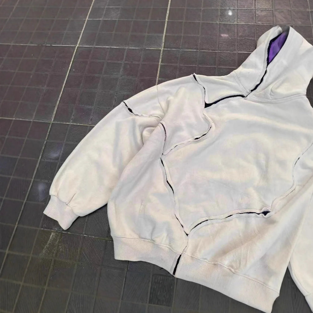 Oversized Patchwork Hoodie