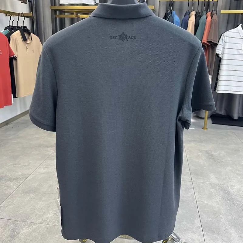 Men's Embroidered Cotton Polo Shirt