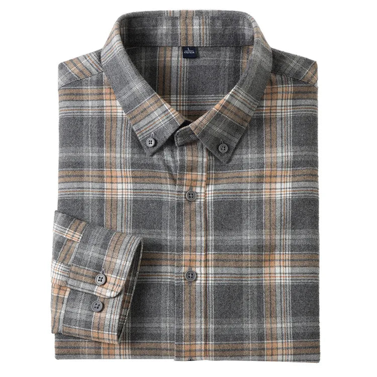 Men's Anti-Wrinkle Flannel Plaid Shirt