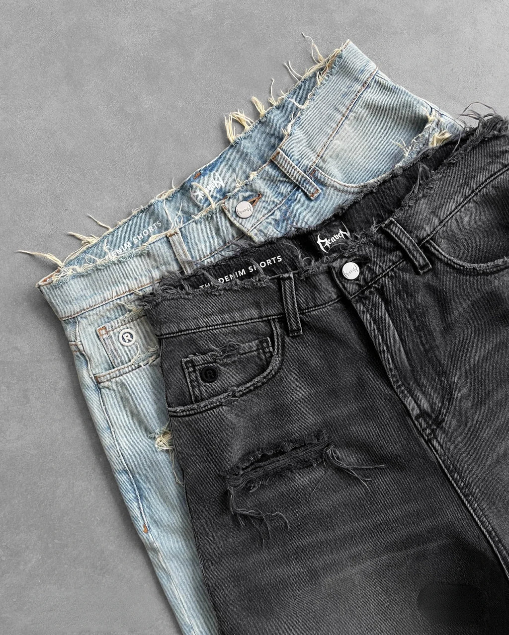 Y2K Ripped Baggy Denim Shorts
