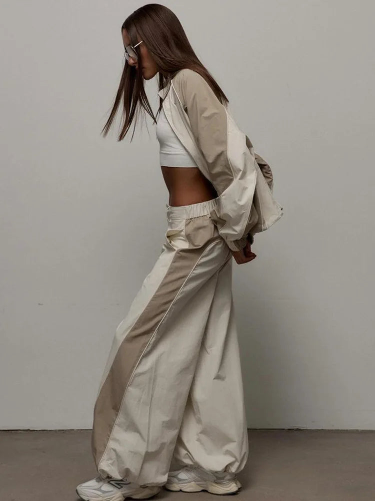 Two Piece Sets Pant Set Women Tracksuit Jogger Y2k Sweatshirts Autumn Winter Sports Elastic Waist Streetwear Pants Matching Sets