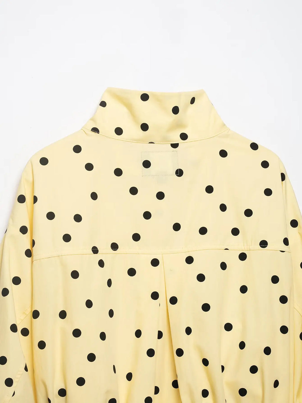 Women's Polka Dot Tie High Collar Jacket