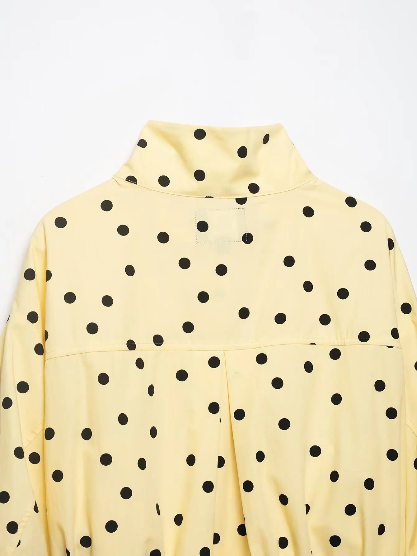 Women's Polka Dot Tie High Collar Jacket