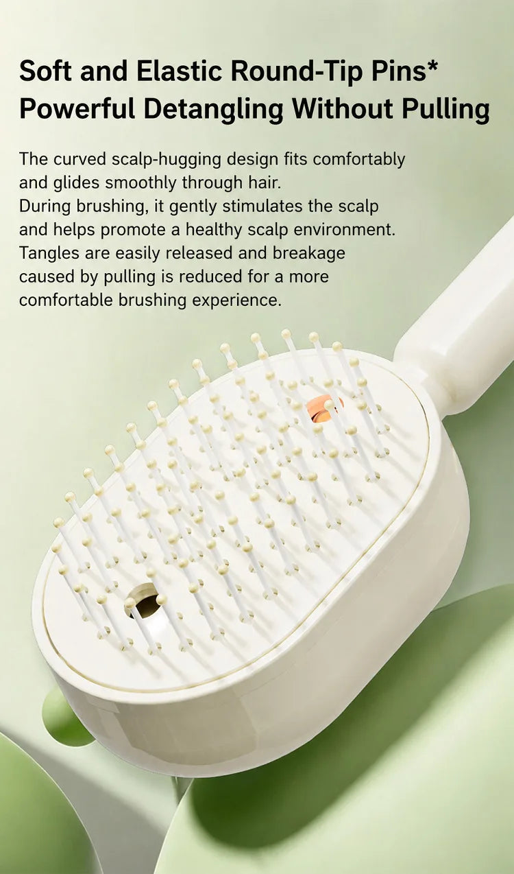 3 in 1 Multifunctional Electric Spray Massage Comb Vibrating Misting Hair Care Comb Detangling Volumizing Comb Gift for Women