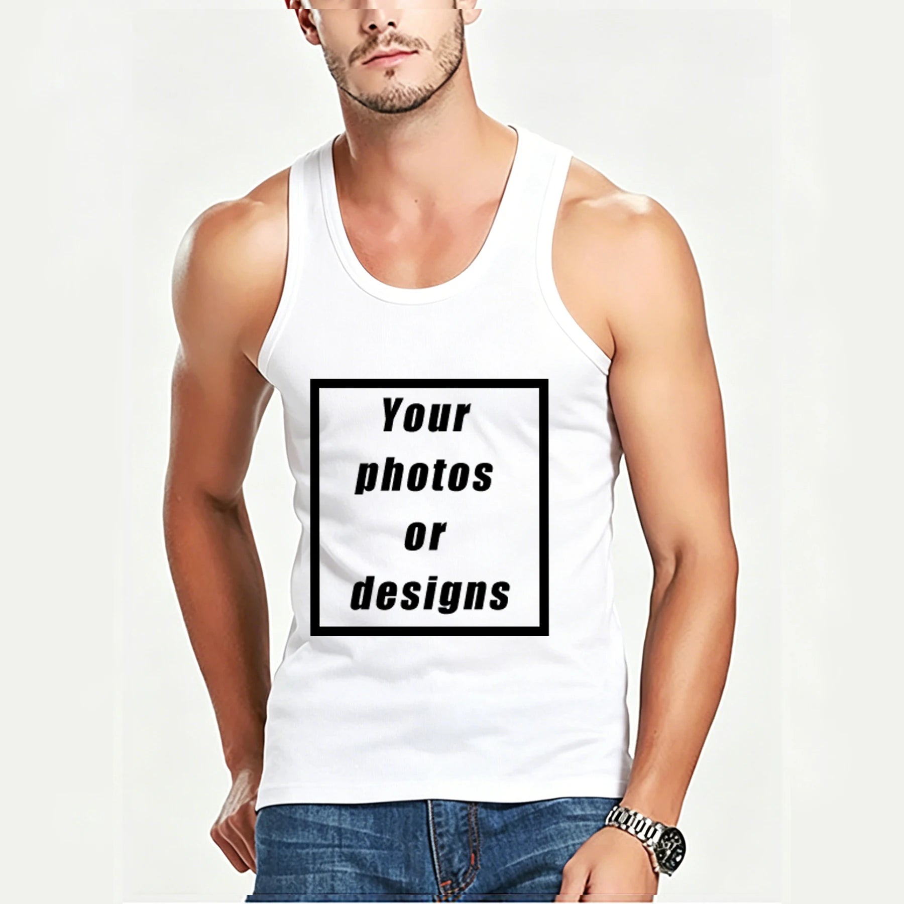 Men's Custom Graphic Sleeveless Tank Top