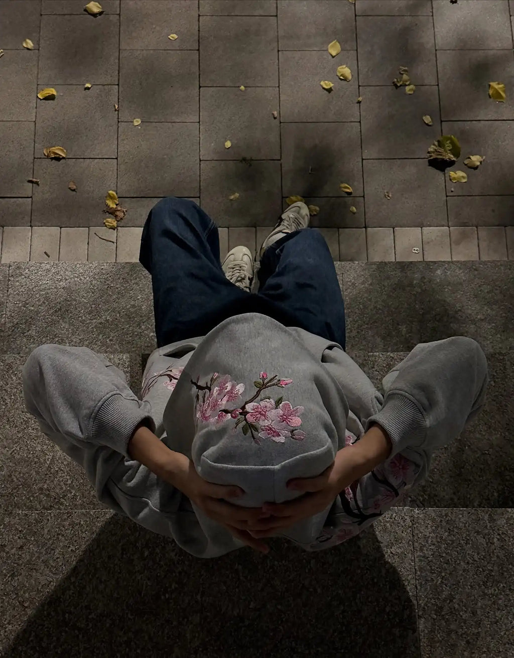Y2K Cherry Blossom Embroidered Zip Hoodie