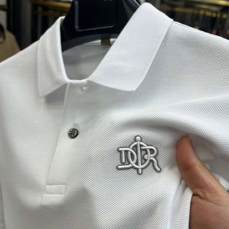 Men's Embroidered Cotton Polo Shirt