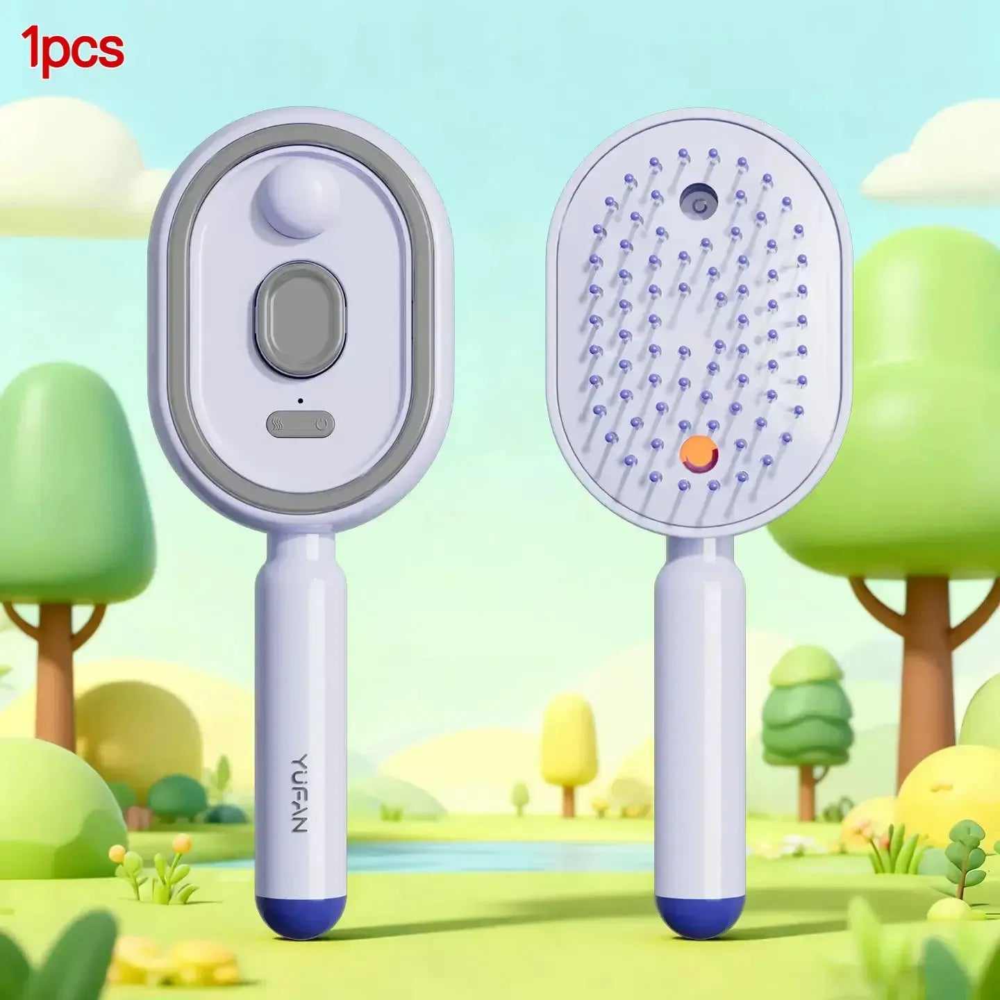 3 in 1 Multifunctional Electric Spray Massage Comb Vibrating Misting Hair Care Comb Detangling Volumizing Comb Gift for Women