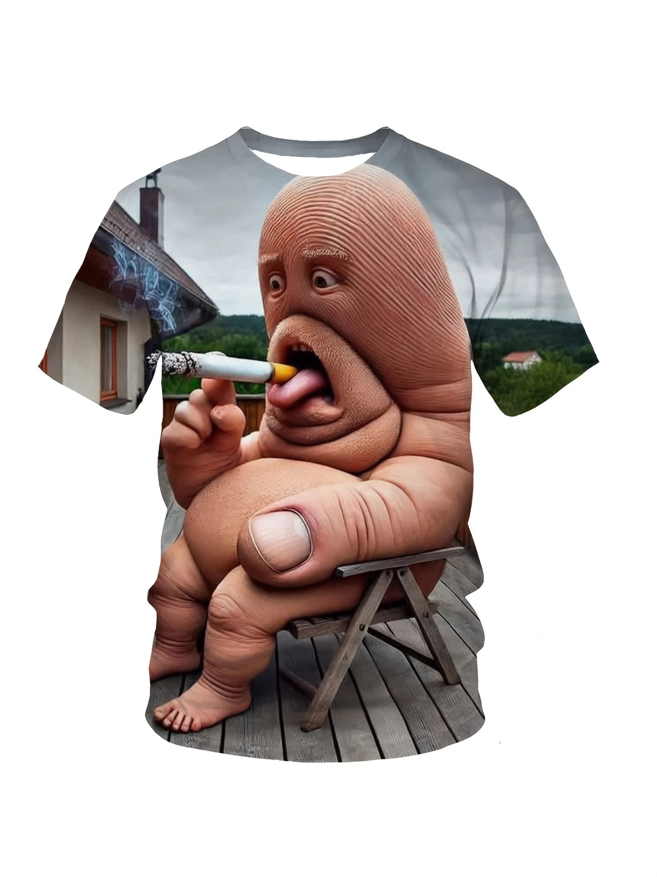Men's Abstract Art Print T-Shirt