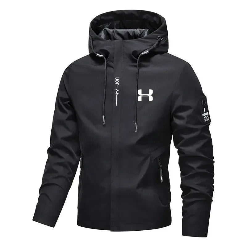 Men's Hooded Zip-Up Windbreaker