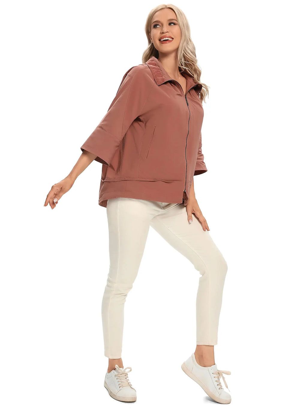 Women's Woven Casual Windbreaker
