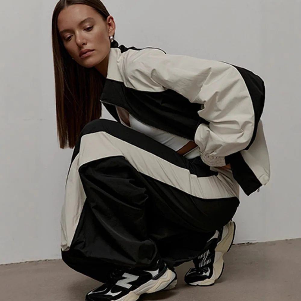 Two Piece Sets Pant Set Women Tracksuit Jogger Y2k Sweatshirts Autumn Winter Sports Elastic Waist Streetwear Pants Matching Sets