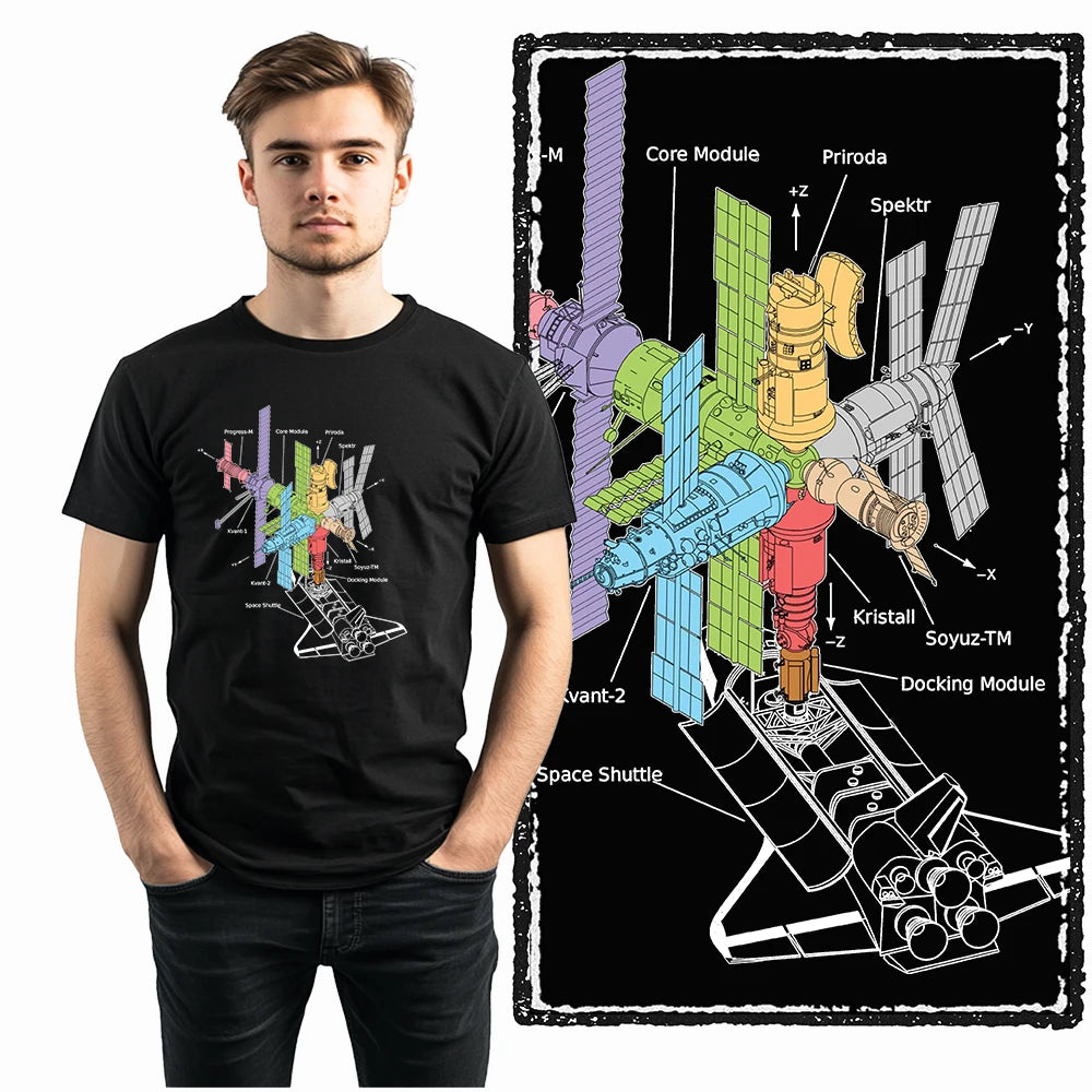Men's Astronaut Moon Print Graphic T-Shirt