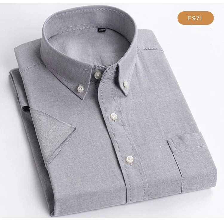 Men's Plaid Gingham Short Sleeve Shirt