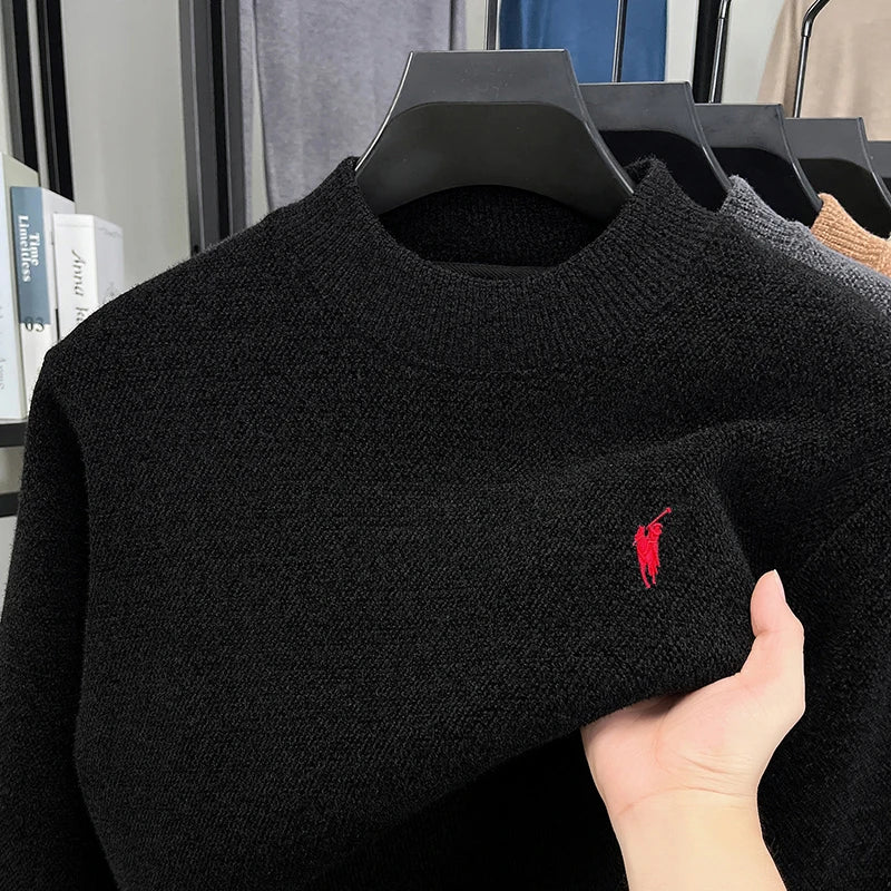 Men's Embroidered Knit Pullover Sweater