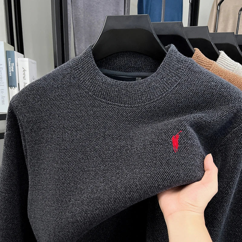 Men's Embroidered Knit Pullover Sweater