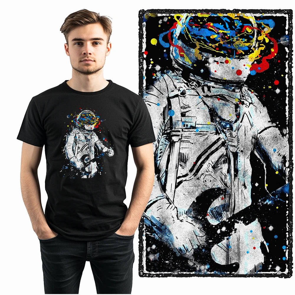 Men's Astronaut Moon Print Graphic T-Shirt