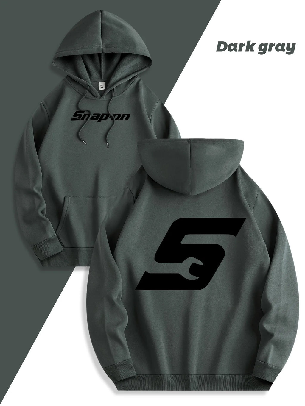 Snap-On Logo Pullover Hoodie