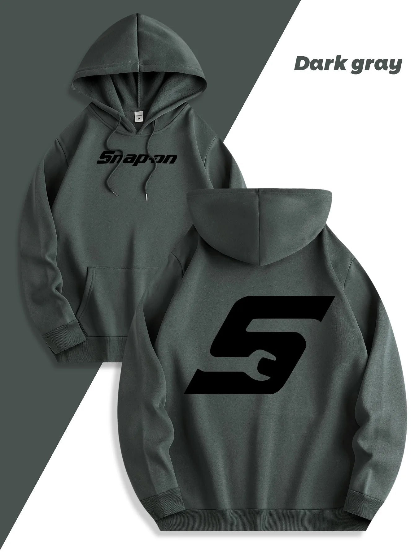 Snap-On Logo Pullover Hoodie