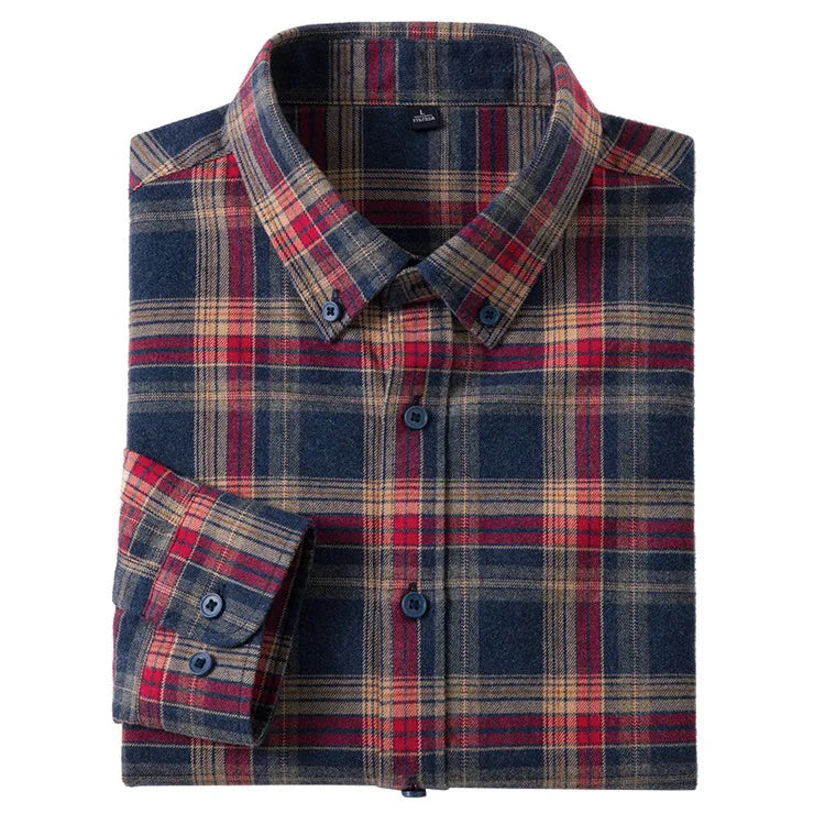 Men's Anti-Wrinkle Flannel Plaid Shirt
