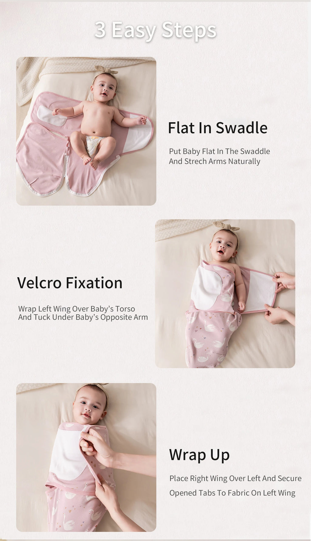 INSULAR Baby Cotton Swaddling Cloth With Caps Envelope Type Newborn Cartoon Envelope Anti-Startle Adjustable Bedding Item