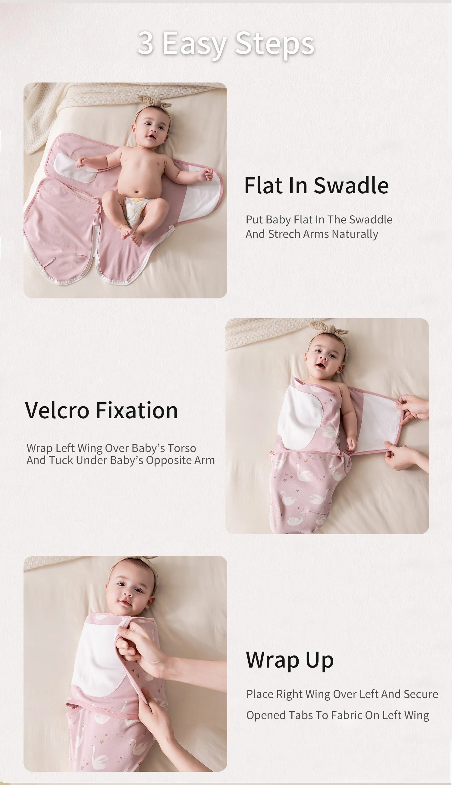 INSULAR Baby Cotton Swaddling Cloth With Caps Envelope Type Newborn Cartoon Envelope Anti-Startle Adjustable Bedding Item