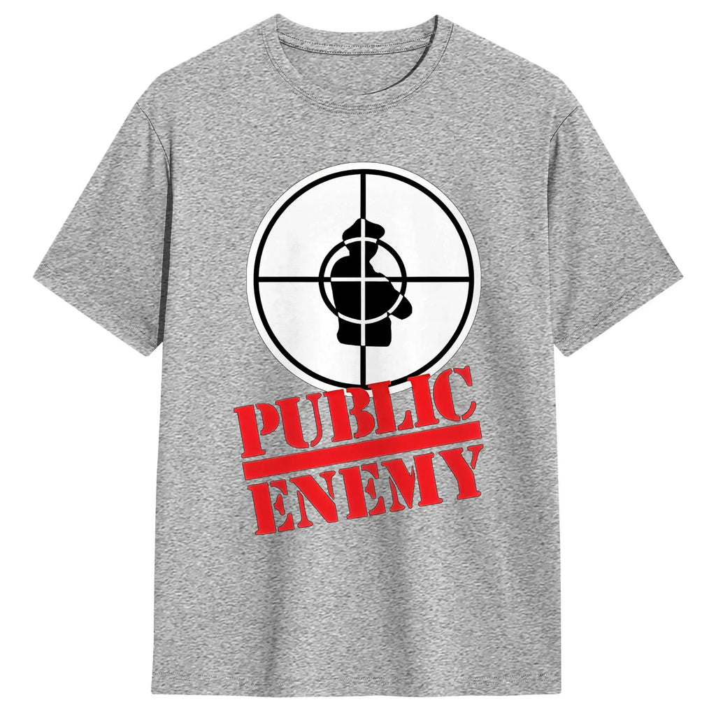 US Rap Team Public Enemy  T Shirt Men  Y2K Funny T Shirts Summer O-Neck Harajuku Tee Shirt Hot Sale Oversized Clothing