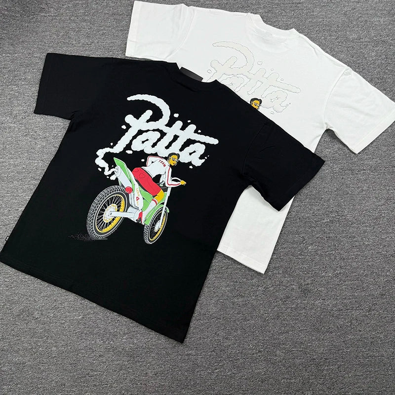 Palm Tree Star Print Streetwear T-Shirt