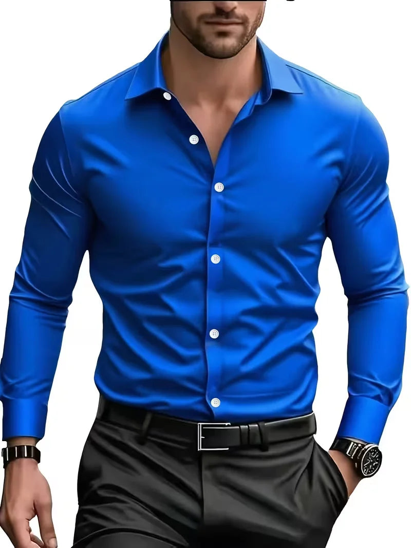 Men's Breathable Long Sleeve Formal Shirt
