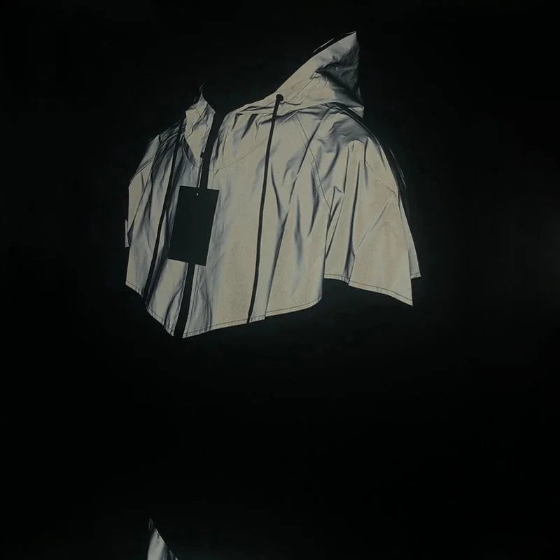 Men's Reflective Patchwork Waterproof Jacket