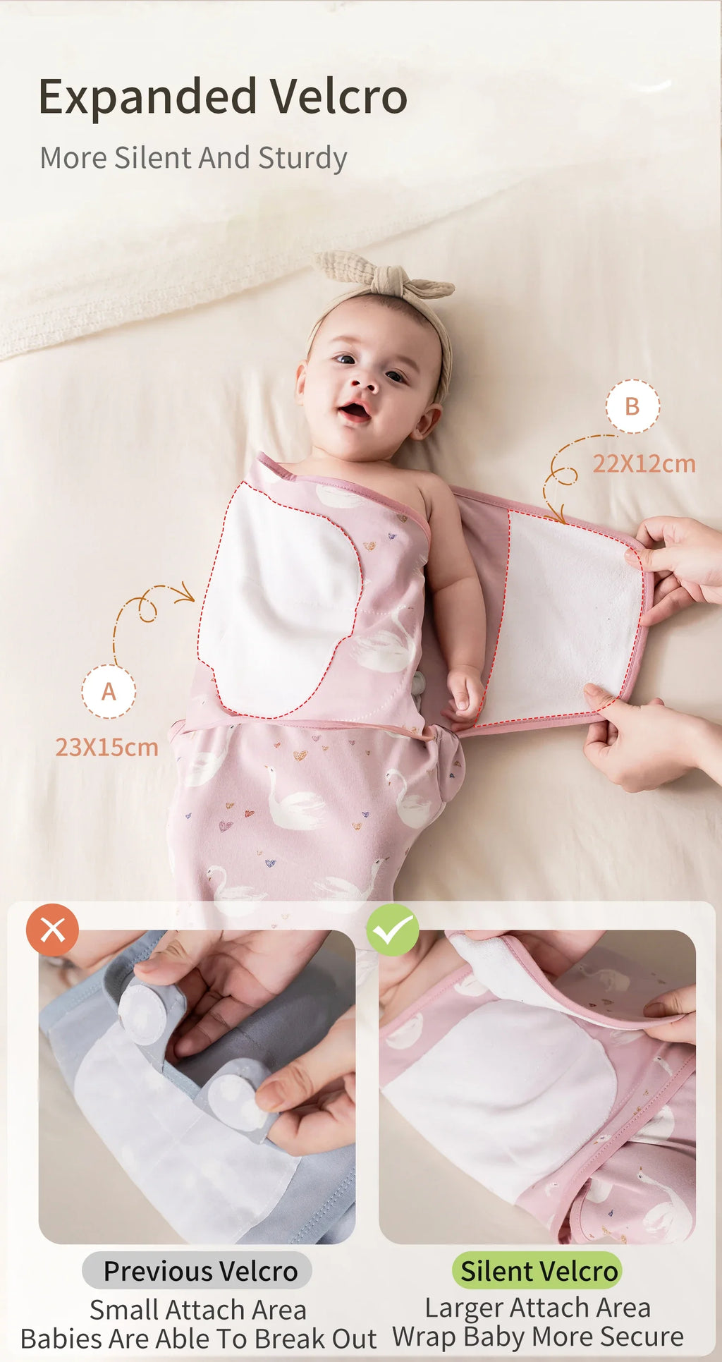 INSULAR Baby Cotton Swaddling Cloth With Caps Envelope Type Newborn Cartoon Envelope Anti-Startle Adjustable Bedding Item