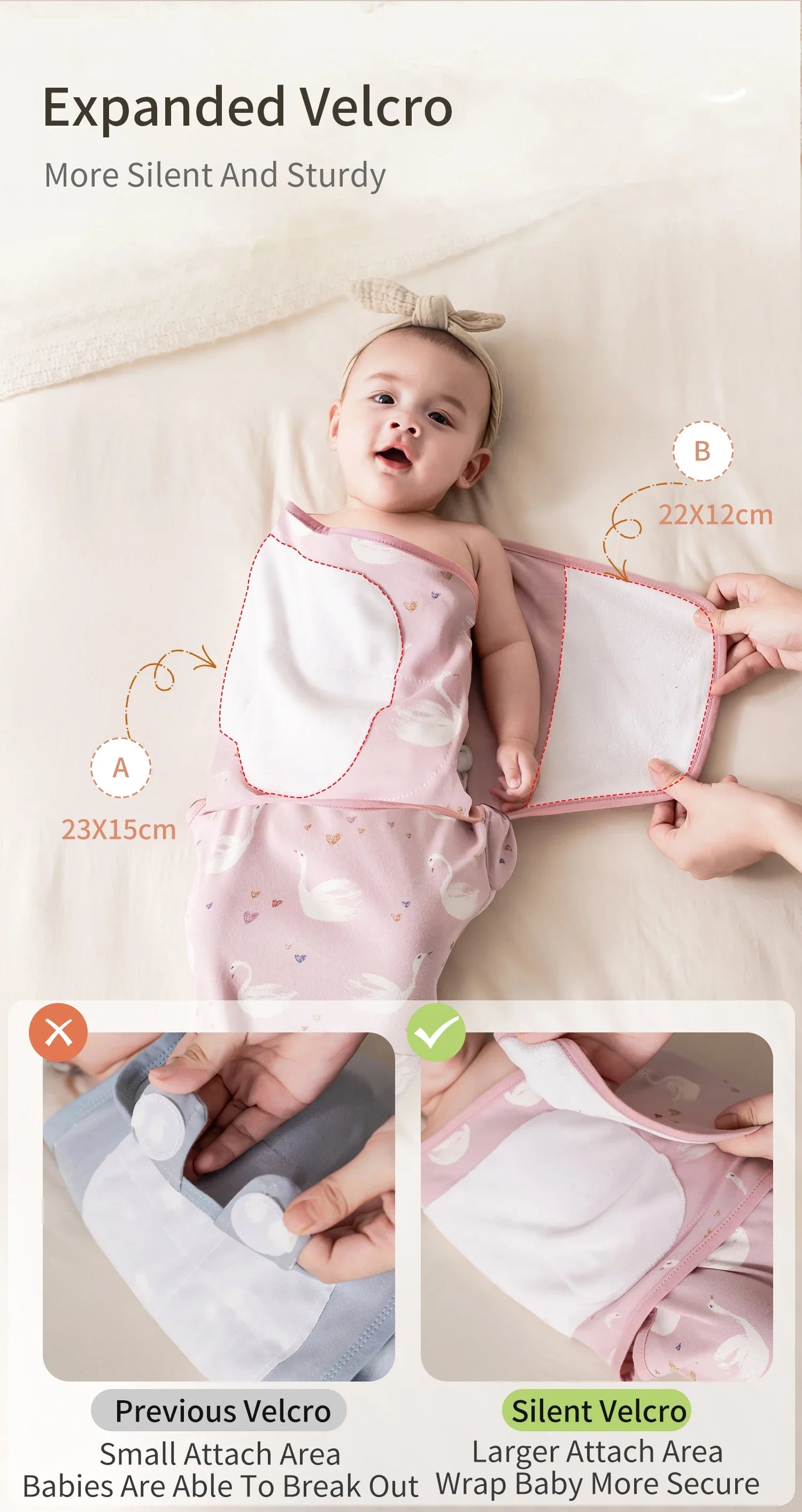 INSULAR Baby Cotton Swaddling Cloth With Caps Envelope Type Newborn Cartoon Envelope Anti-Startle Adjustable Bedding Item