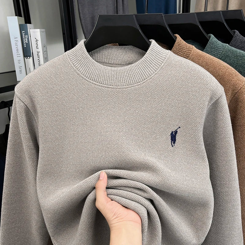 Men's Embroidered Knit Pullover Sweater