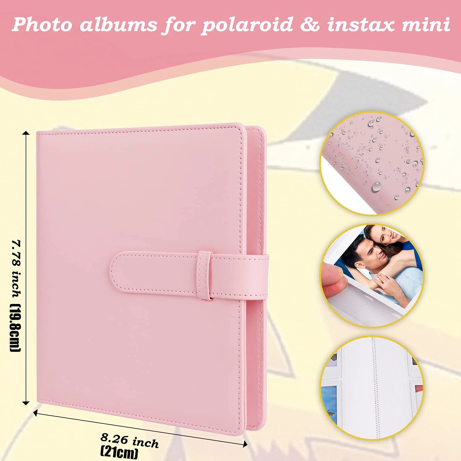 256 Pockets Photo Album for Fujifilm Instax Mini LiPlay 12 11 9 8 40 Evo 7S Instant Camera/Mini Link Printer,3inch Photo Storage
