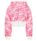 Y2K Cherry Blossom Embroidered Zip Hoodie