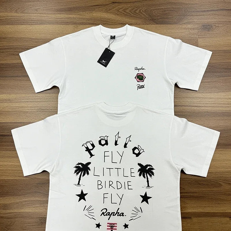 Palm Tree Star Print Streetwear T-Shirt