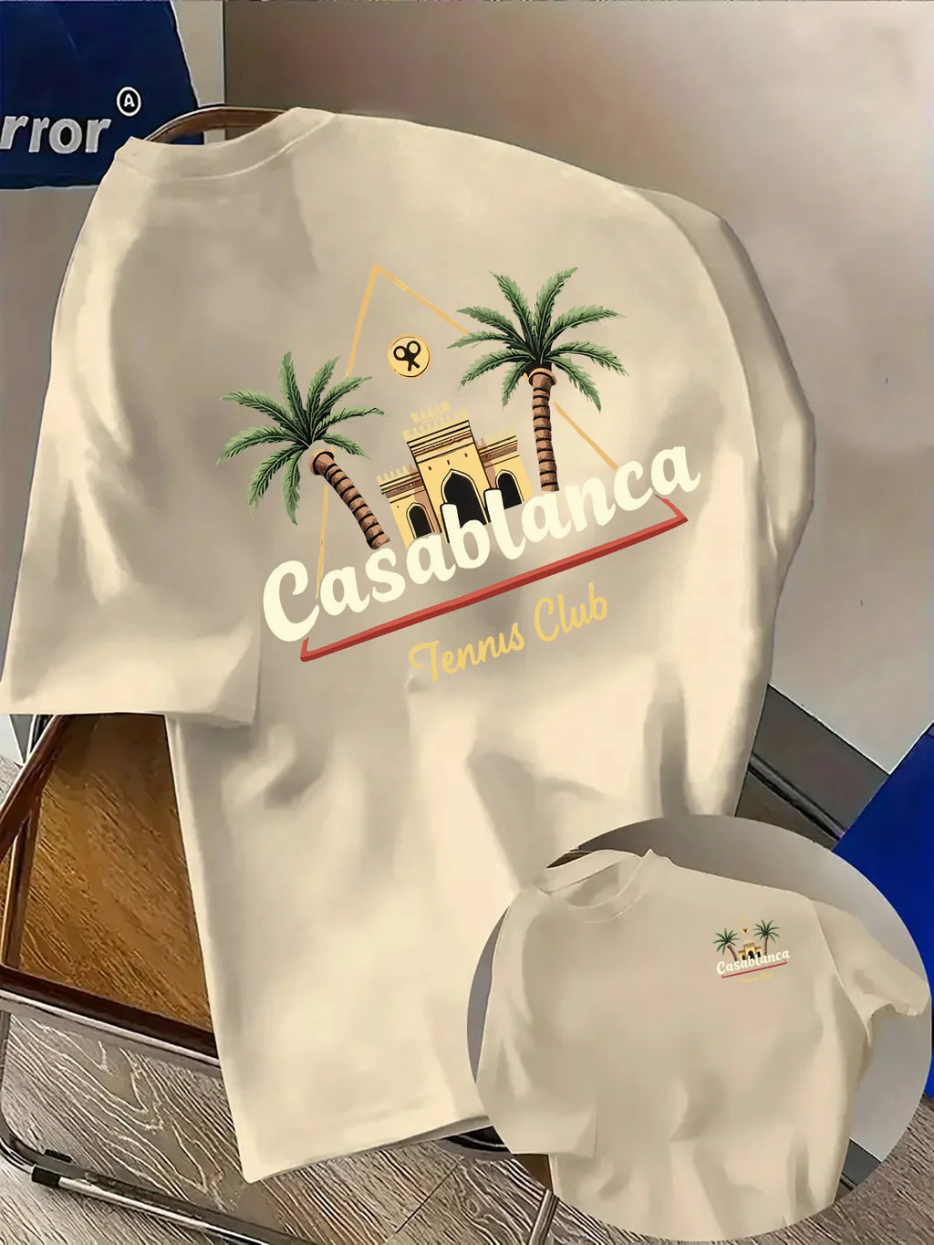 Men's Tropical Palm Tree Print T-Shirt