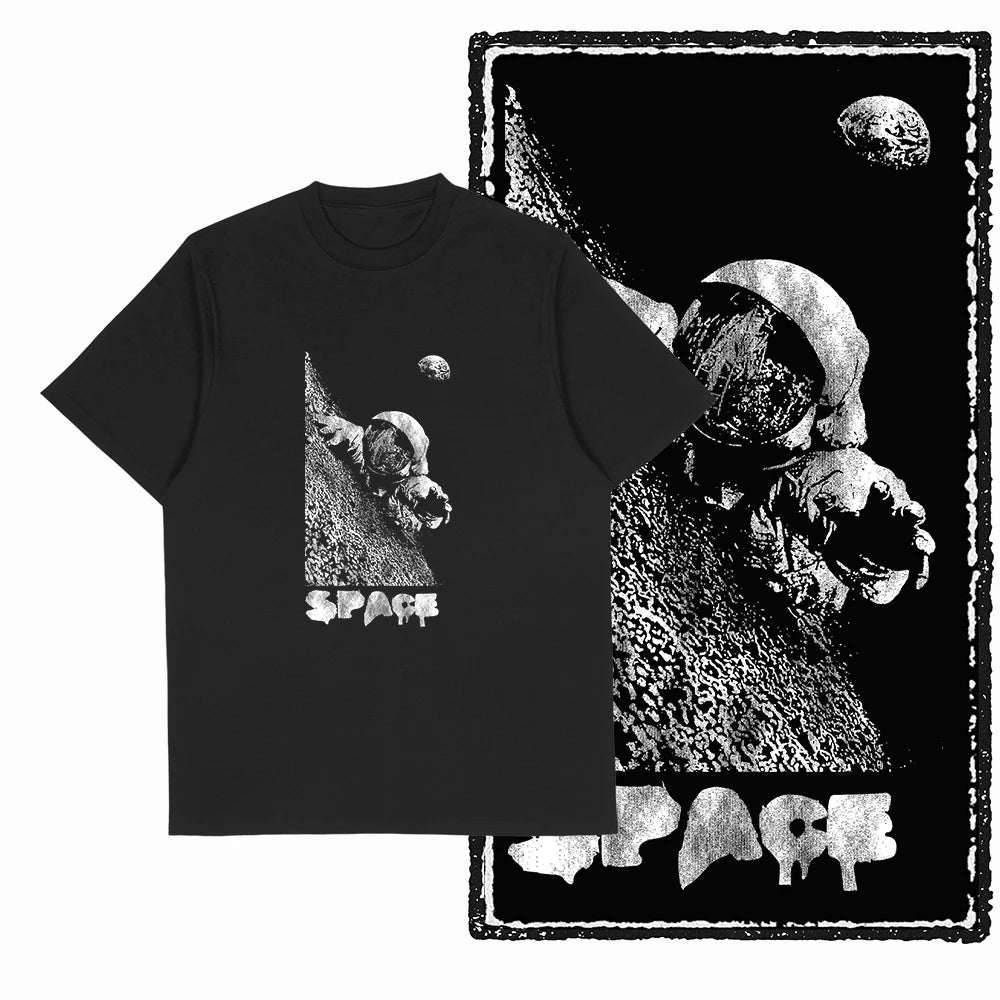 Men's Astronaut Moon Print Graphic T-Shirt