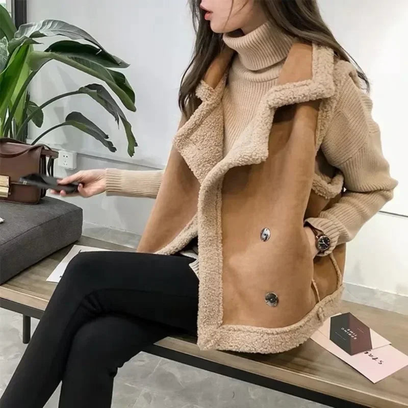 Women's Faux Fur Sleeveless Vest Jacket