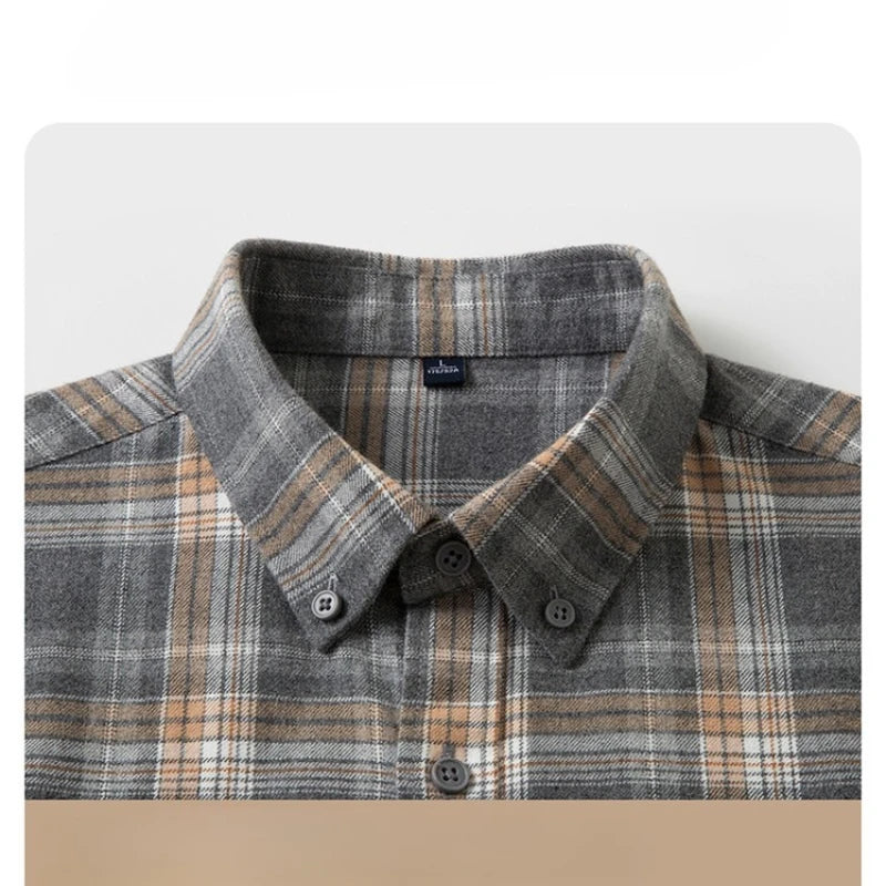 Men's Anti-Wrinkle Flannel Plaid Shirt