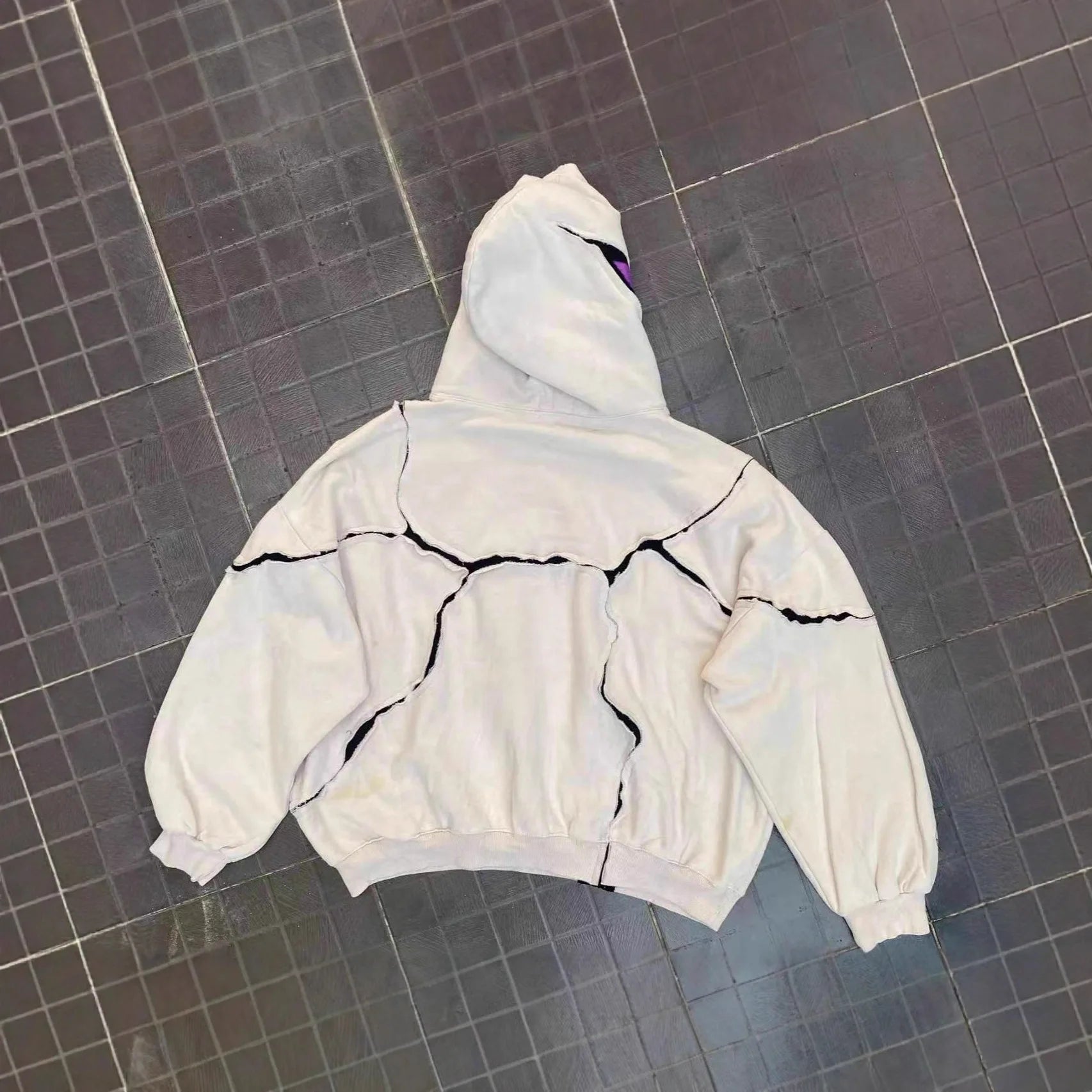 Oversized Patchwork Hoodie