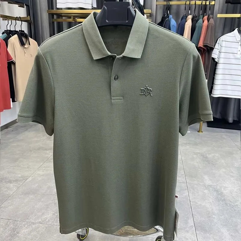 Men's Embroidered Cotton Polo Shirt