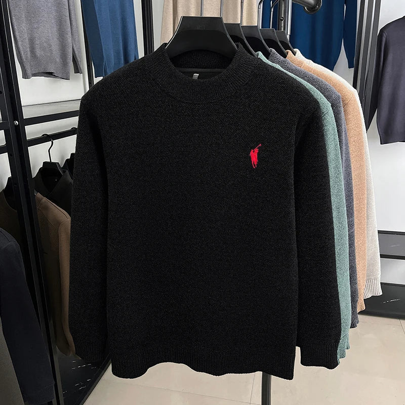 Men's Embroidered Knit Pullover Sweater