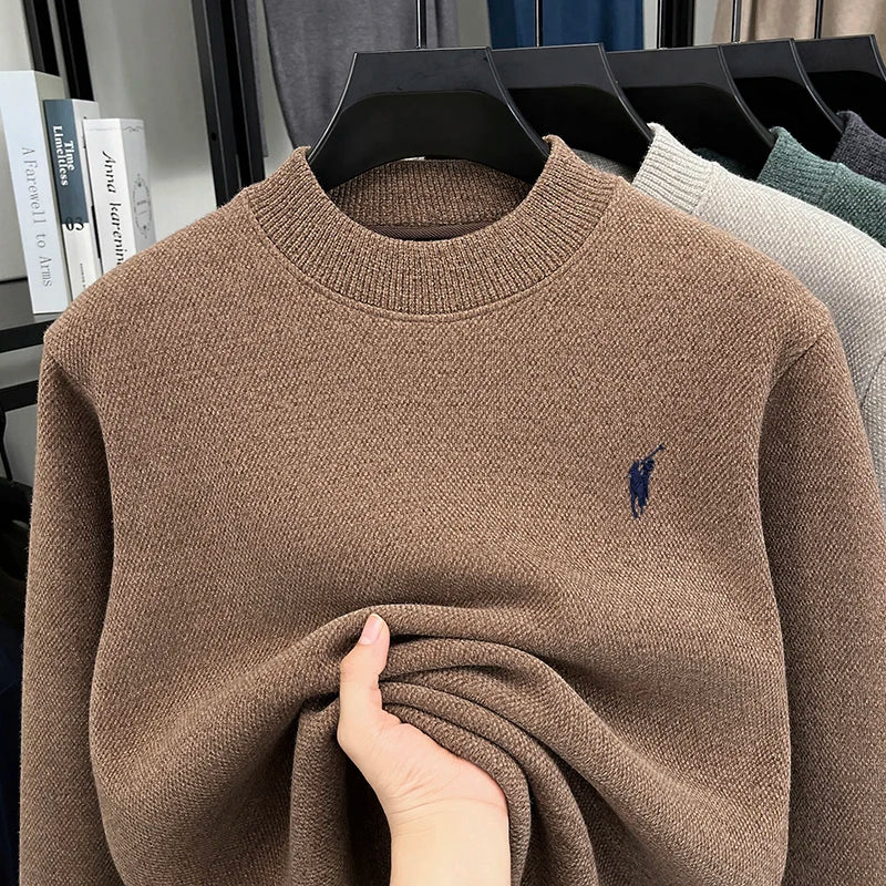 Men's Embroidered Knit Pullover Sweater
