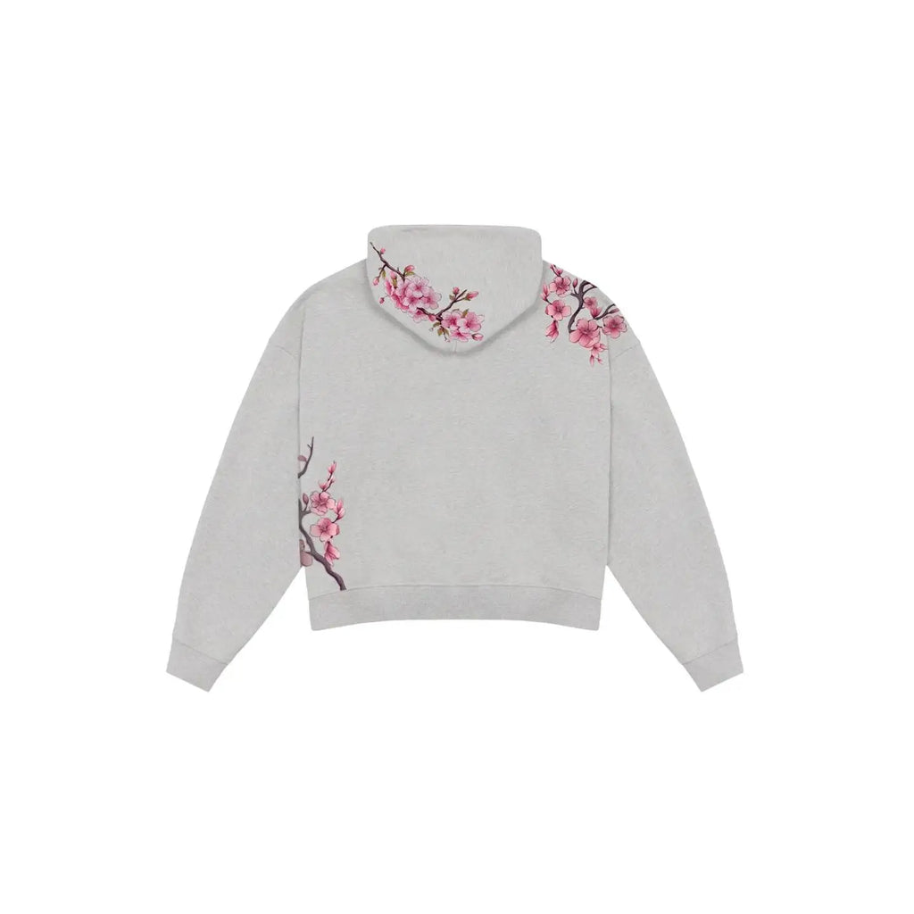 Y2K Cherry Blossom Embroidered Zip Hoodie