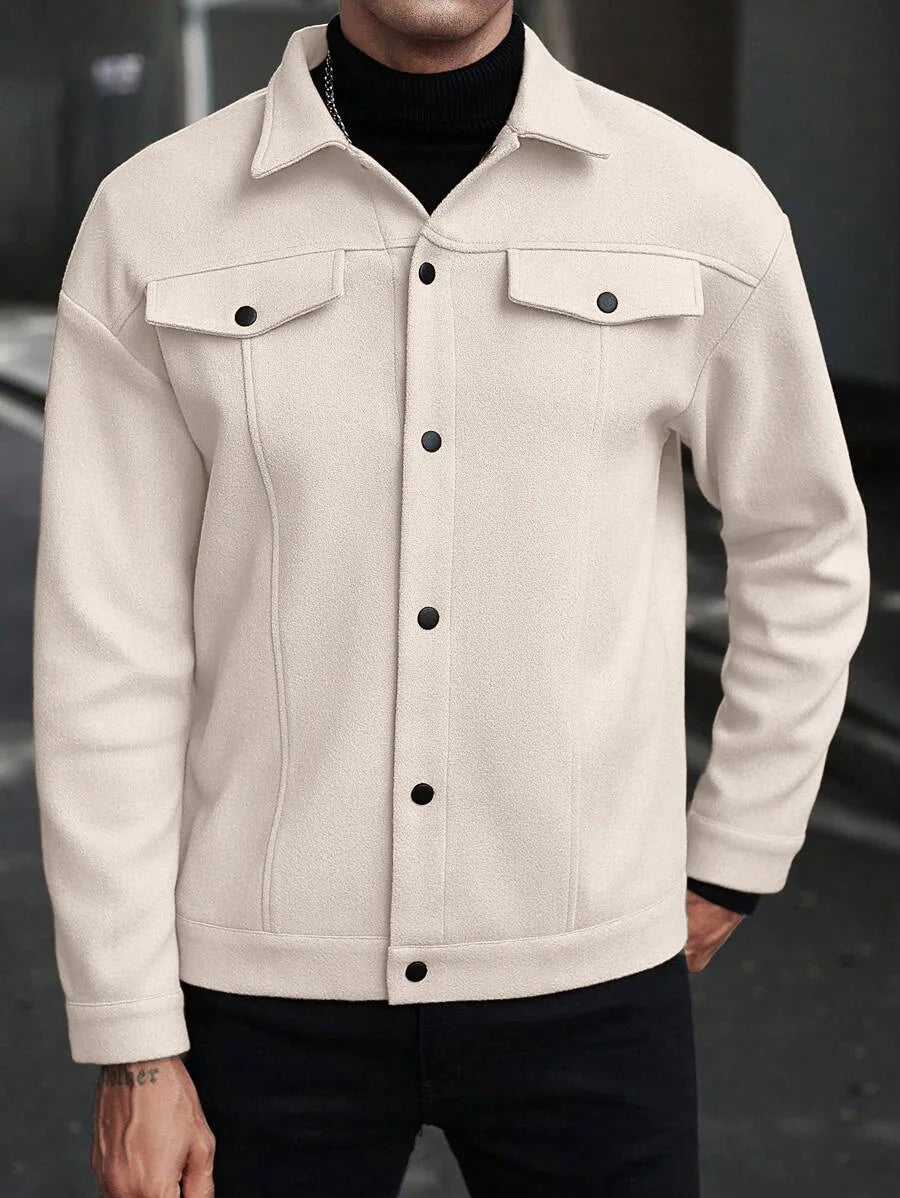 Men's Lapel Woolen Jacket