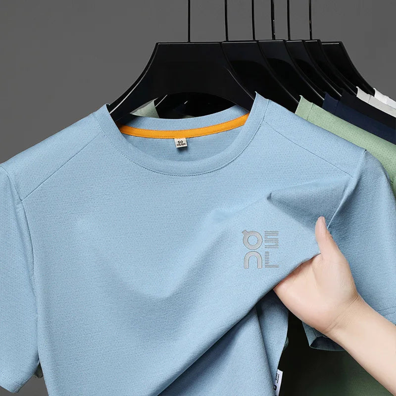 Men's Ice Silk Quick Dry Printed T-Shirt
