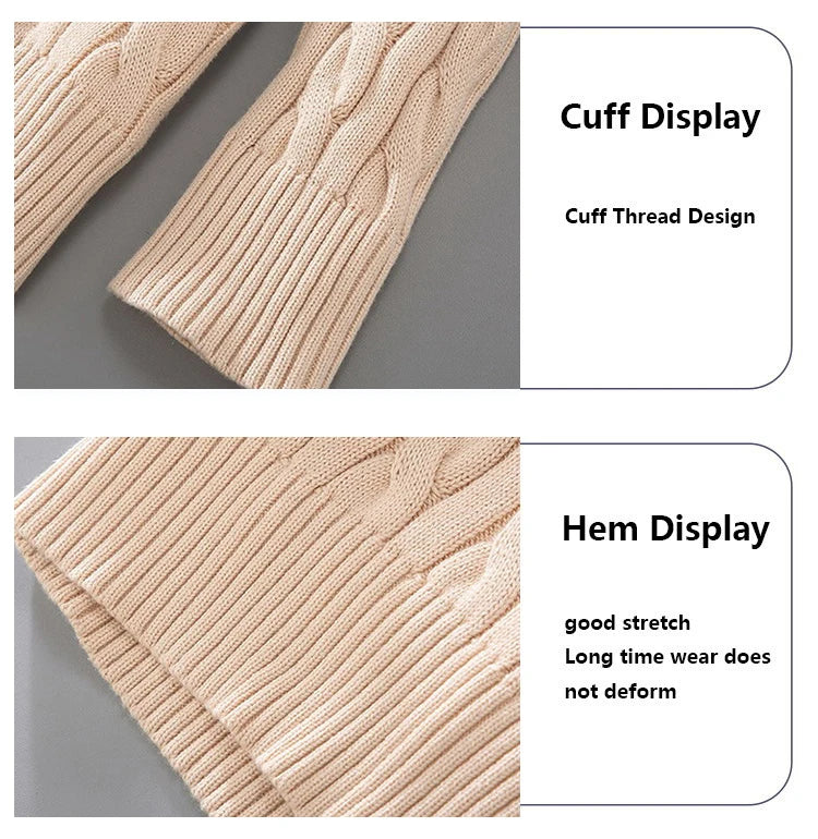 pure Cotton Sweaters Men's High Quality Autumn Cable Knit Christmas Sweater With Zipper Turtleneck Pullovers Zipper Pull Homme