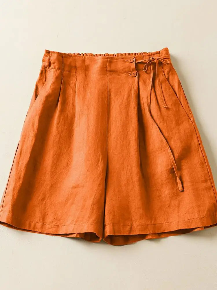 Women's Loose Cotton Linen Casual Shorts