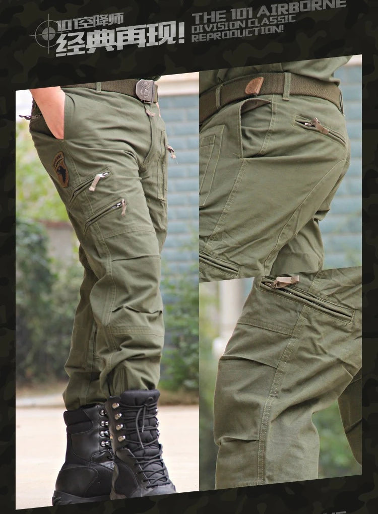 Men's Multi-Pocket Camo Cargo Pants
